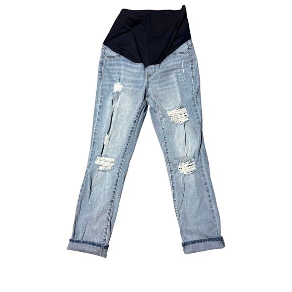 Sophia Verga Jeans Maternity Pants Woman Size 2 Light Blue Denim Skinny Leg - Picture 1 of 3